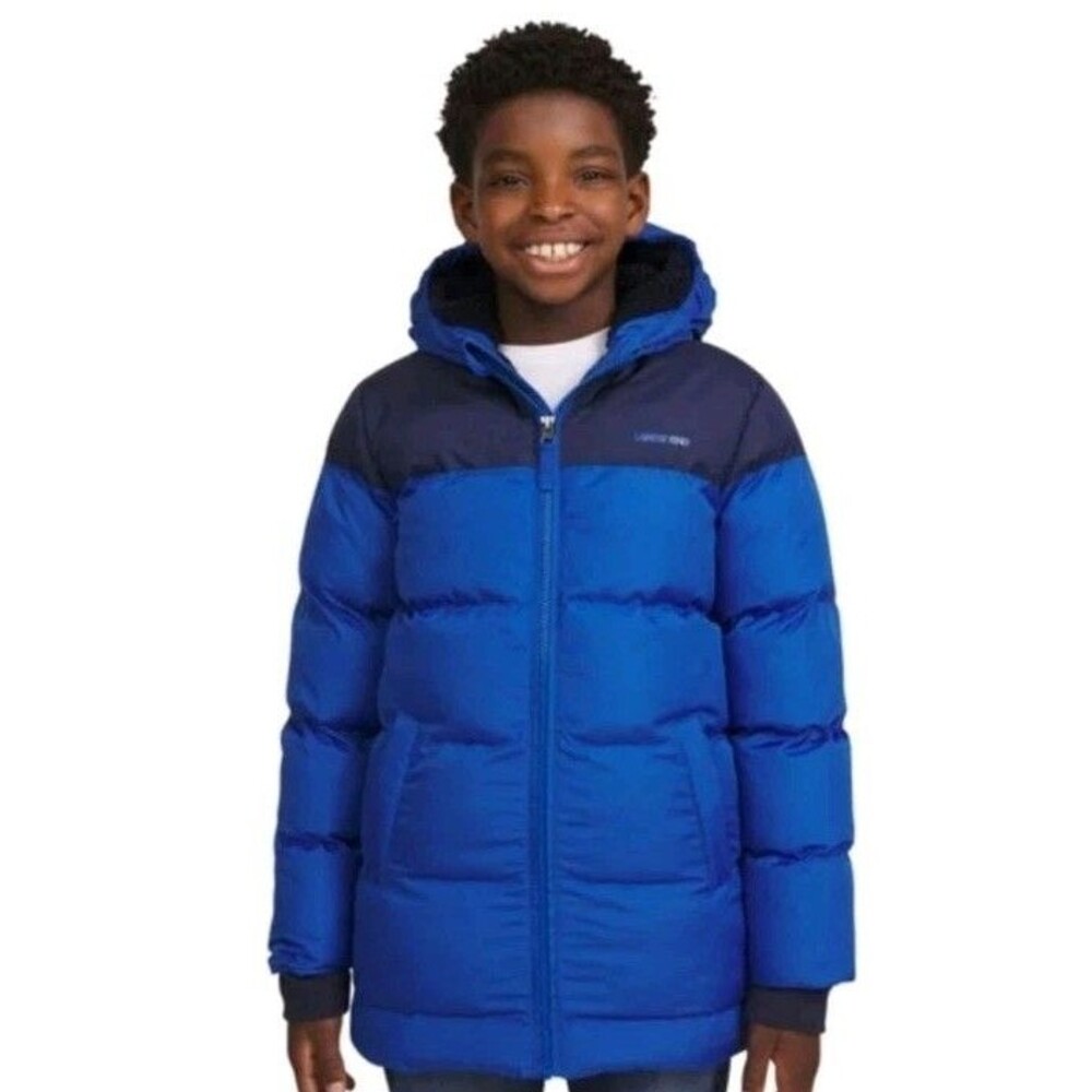 Land's End Hooded Youth Parka Jacket nwt Size S 7/8 Blue